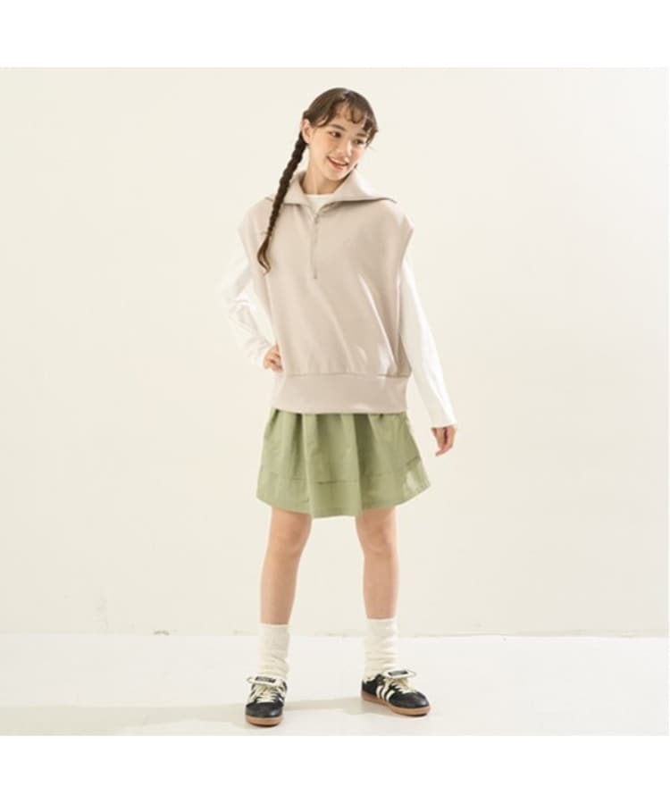 ポンポネット アミ(POM PONETTE AMI)の【Cuugal掲載】【AMI】【はっ水】ウエストリブ裾タックスカート17