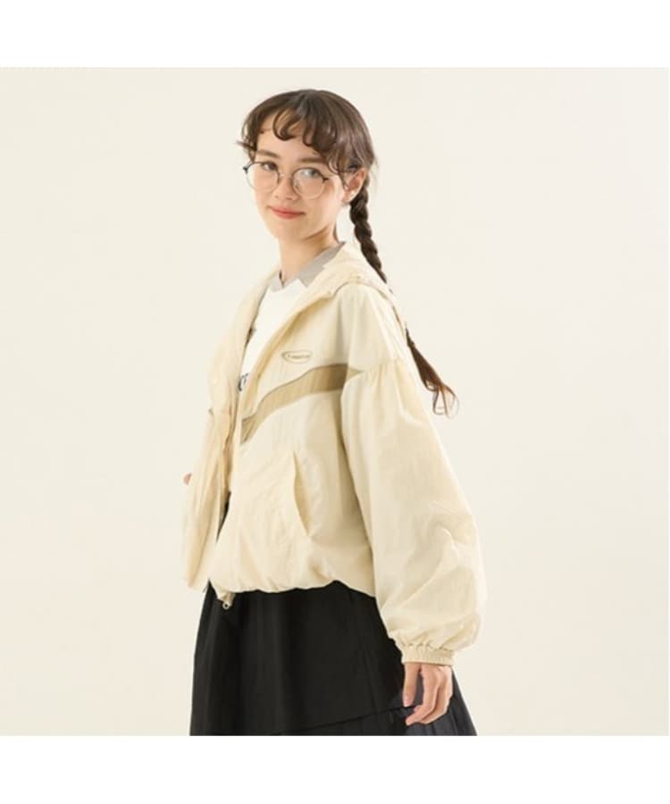 ポンポネット アミ(POM PONETTE AMI)の【AMI】【はっ水】フードバルーンライトブルゾン アイボリー(104)
