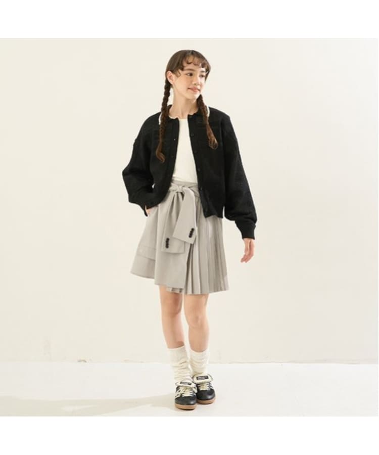 ポンポネット アミ(POM PONETTE AMI)の【AMI】ライン衿メッシュカーデ×ロンTセット19