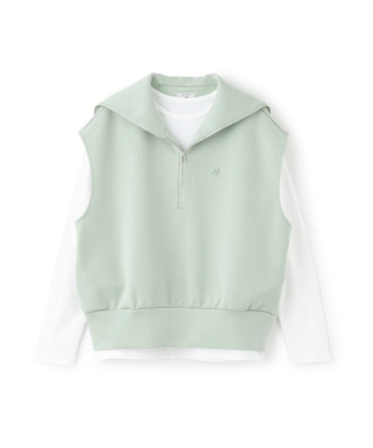 ポンポネット アミ(POM PONETTE AMI)の【AMI】セーラーハーフジップダンポールベスト×ロンT13