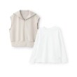 ポンポネット アミ(POM PONETTE AMI)の【AMI】セーラーハーフジップダンポールベスト×ロンT2