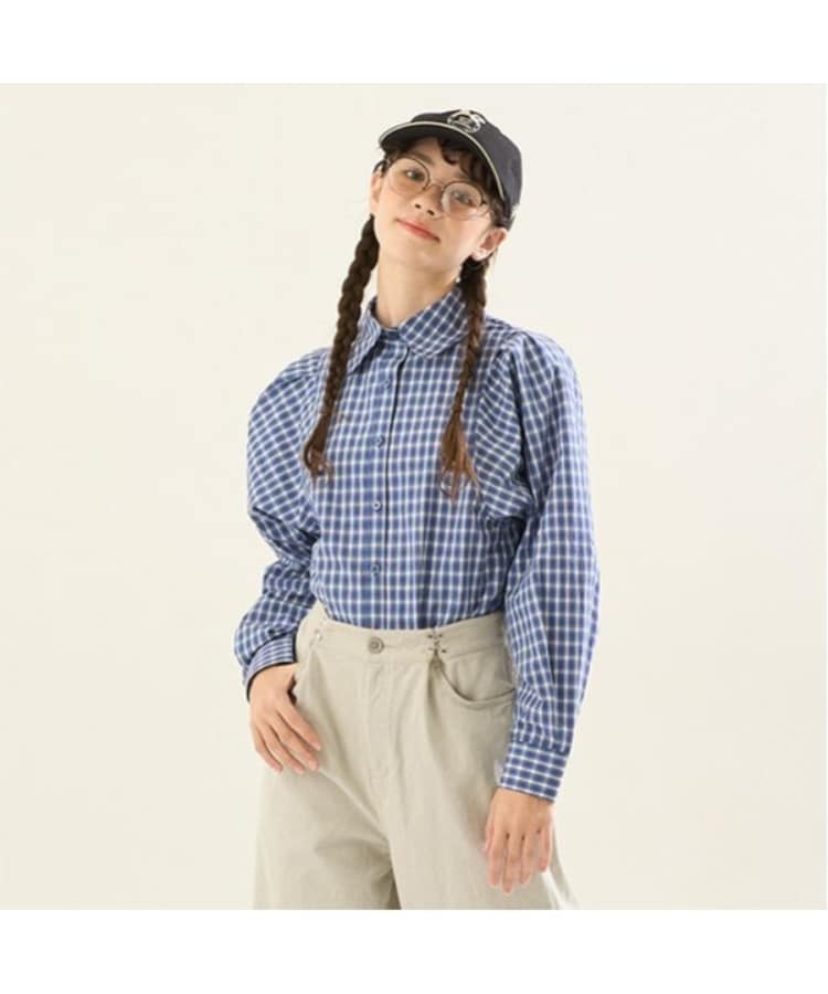 ポンポネット アミ(POM PONETTE AMI)の【AMI】ボリュームスリーフチェックブラウス6