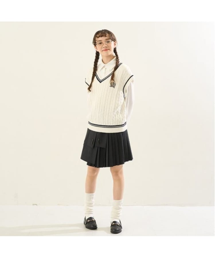 ポンポネット アミ(POM PONETTE AMI)の【AMI】腰巻プリーツスカパン25
