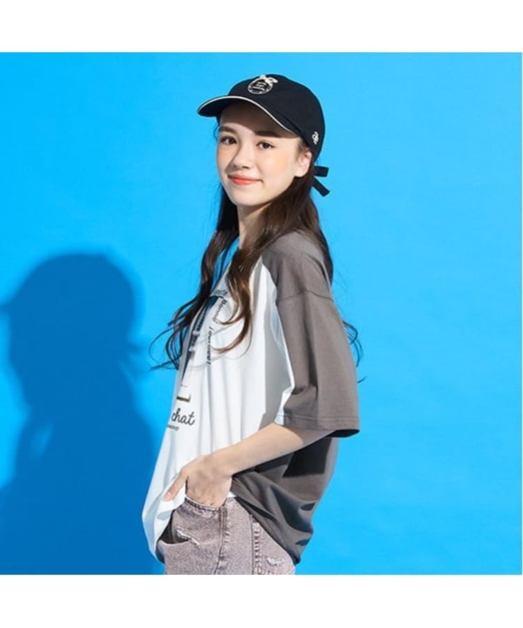 ポンポネット アミ(POM PONETTE AMI)の【AMI】バイカラー転写ビッグTシャツ2