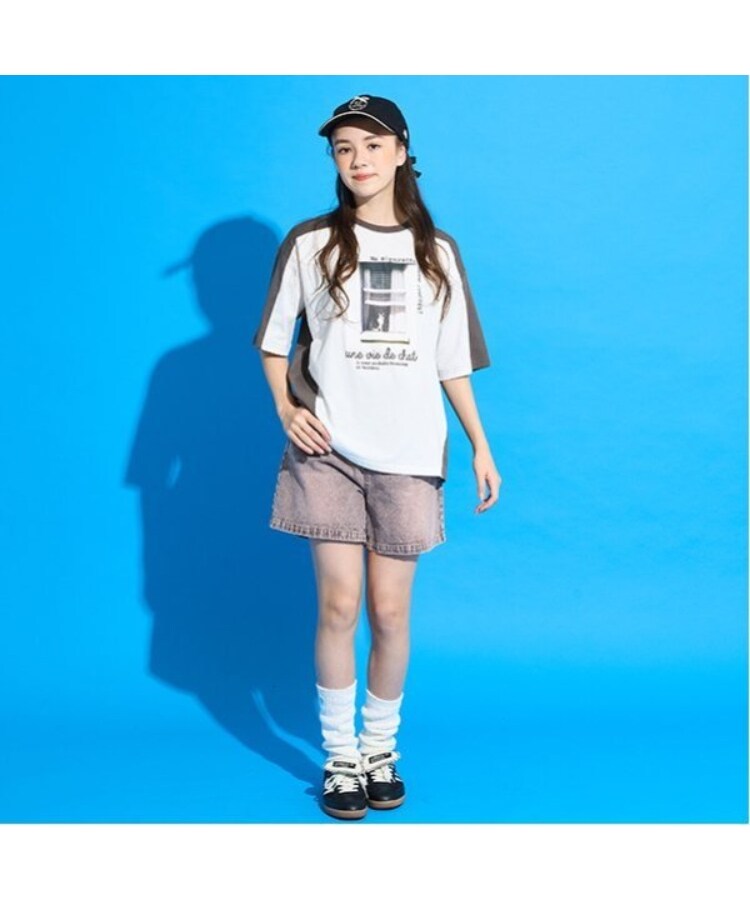 ポンポネット アミ(POM PONETTE AMI)の【AMI】バイカラー転写ビッグTシャツ4