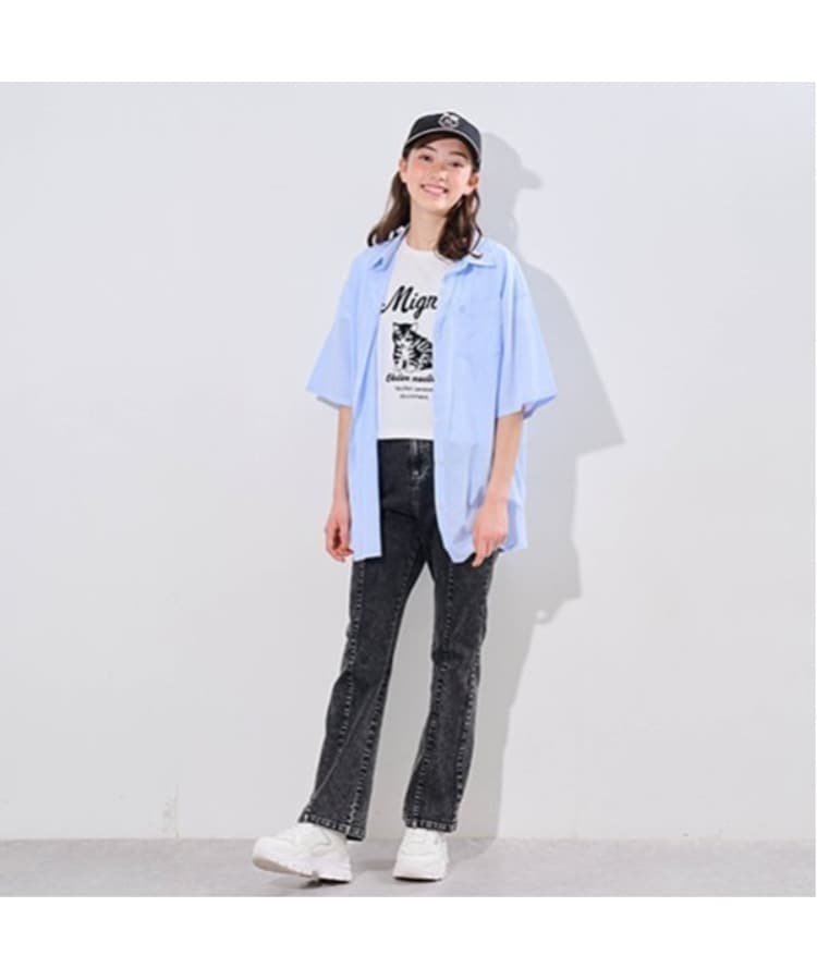 ポンポネット アミ(POM PONETTE AMI)の【大好評により新色追加】【AMI】5分袖ビッグシャツ×コンパクトTシャツ30