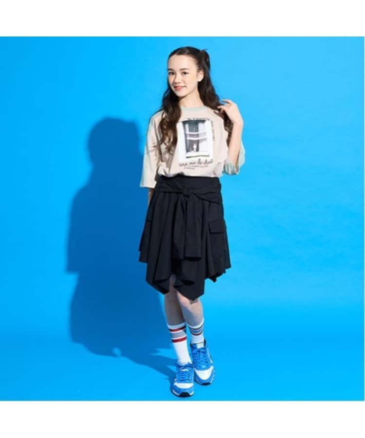 ポンポネット アミ(POM PONETTE AMI)の【AMI】腰巻シャツ風スカパン2