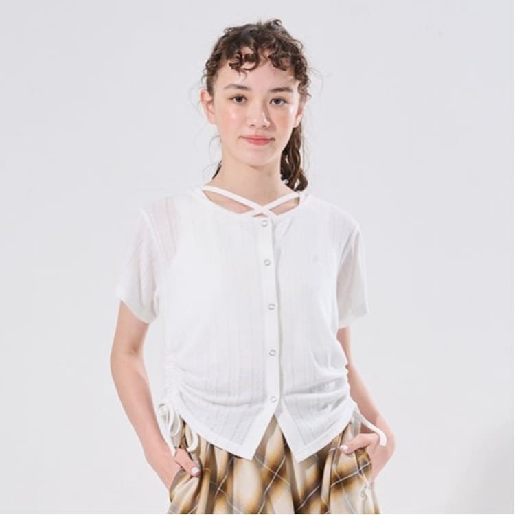 ポンポネット アミ(POM PONETTE AMI)の【AMI】【WEB限定】脇ドロスト×カップ付インナー Ｔシャツ