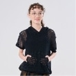 ポンポネット アミ(POM PONETTE AMI)の【AMI】メッシュパーカ×カップつきインナーセット ブラック(219)