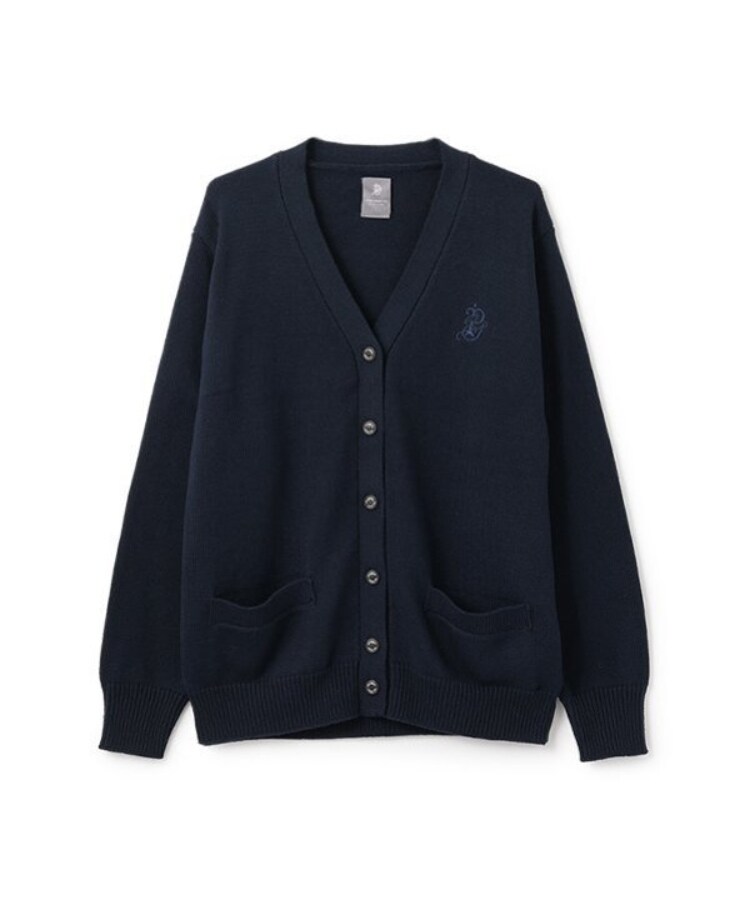 ポンポネットジュニア(pom ponette junior)の*Vネックカーディガン ネイビー(094)