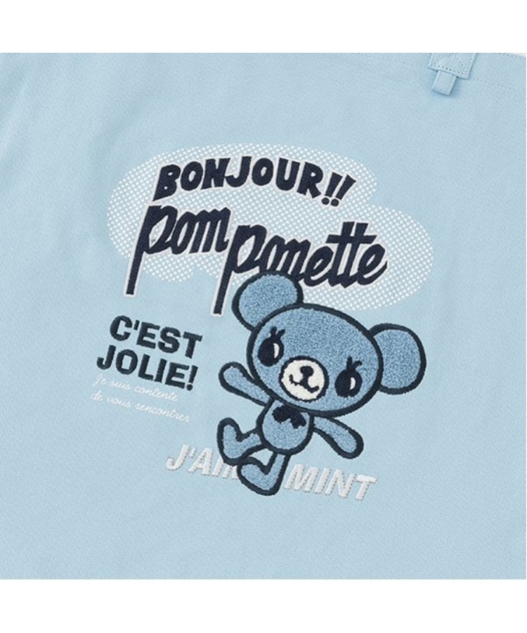 ポンポネットジュニア(pom ponette junior)のミントくん サガラ刺しゅうトートバッグ3