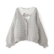 ポンポネットジュニア(pom ponette junior)のシャギーチェックカーデセット グレー(012)