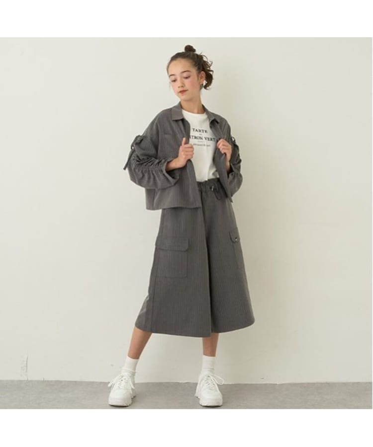 袖ギャザーシャツ&Tシャツセット(シャツ・ブラウス) | pom 袖ギャザーシャツ&Tシャツセット(シャツ・ブラウス) | pom
