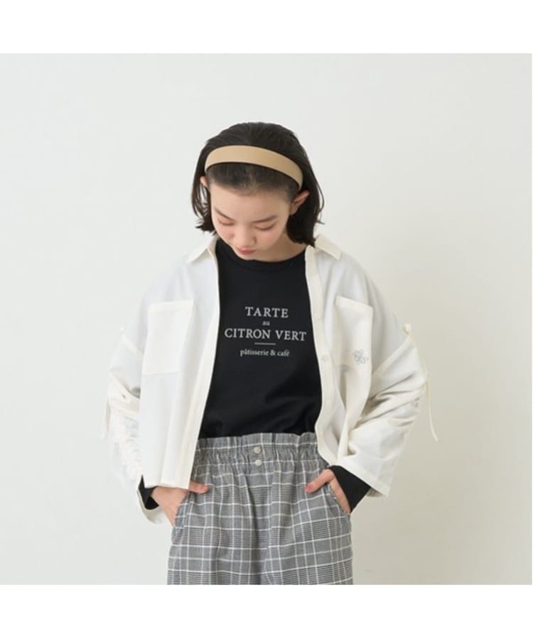 袖ギャザーシャツ&Tシャツセット(シャツ・ブラウス) | pom 袖ギャザーシャツ&Tシャツセット(シャツ・ブラウス) | pom