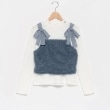 ポンポネットジュニア(pom ponette junior)のシャギーキャミ＋テレコトップスセット ブルー(091)