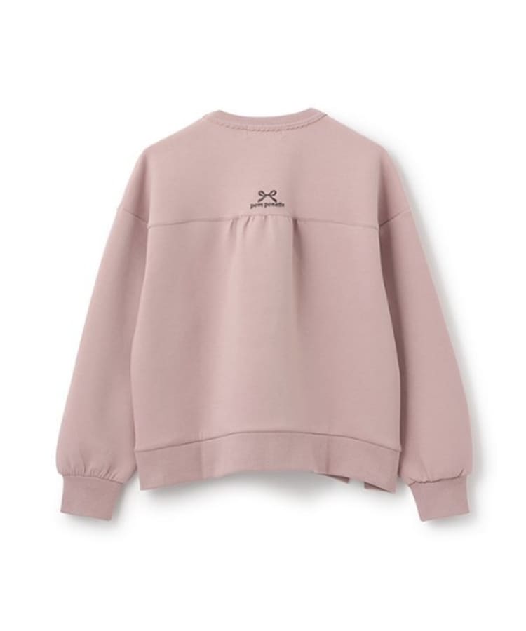 ポンポネットジュニア(pom ponette junior)のリボン刺しゅうダンボールプルオーバー1