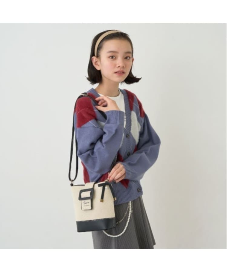 ポンポネットジュニア(pom ponette junior)のキャンバスショルダー ブラック(219)