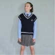ポンポネットジュニア(pom ponette junior)のチェーン付きプリーツラップキュロット チャコールグレー(013)