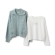 ポンポネットジュニア(pom ponette junior)のレースアップZIPニットカーデセット1