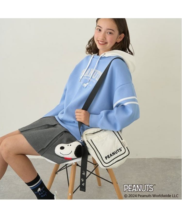 ポンポネットジュニア(pom ponette junior)の【PEANUTS】マスコットパスケース付ミニショルダー アイボリー(104)