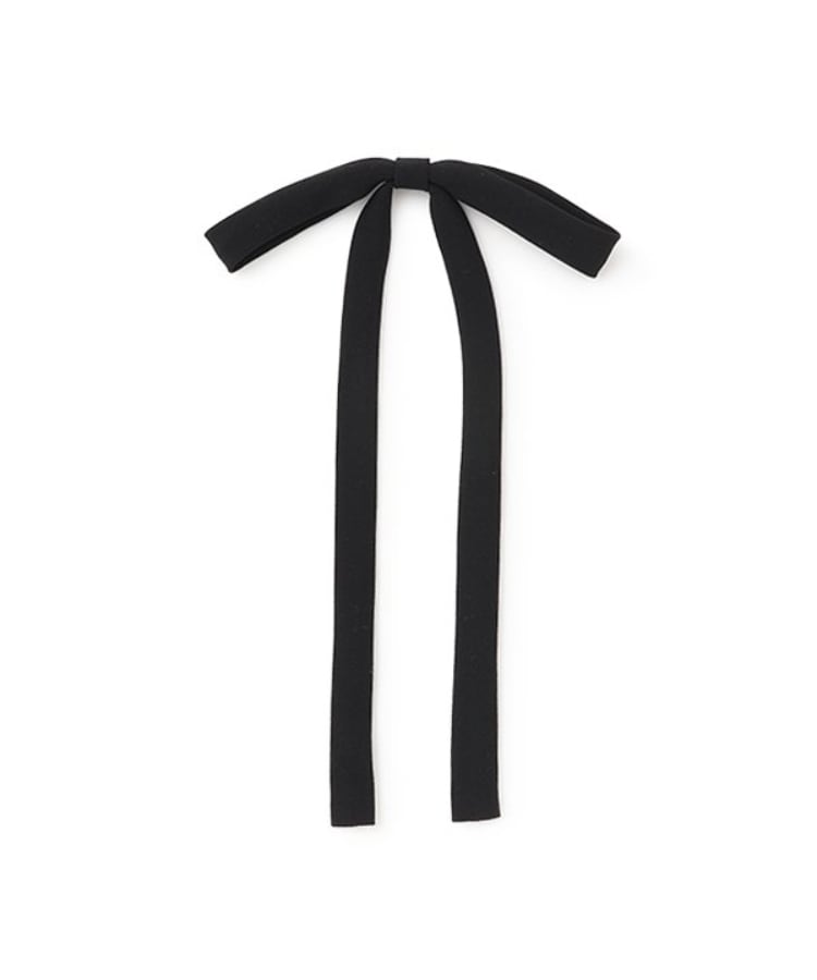 ポンポネットジュニア(pom ponette junior)の*ロングリボンブローチ ブラック(219)