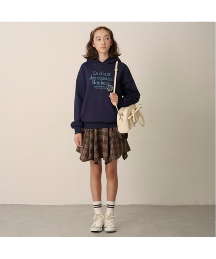 ポンポネットジュニア(pom ponette junior)の【GOOD PRICE】クシュっと袖レタリング裏毛パーカ22