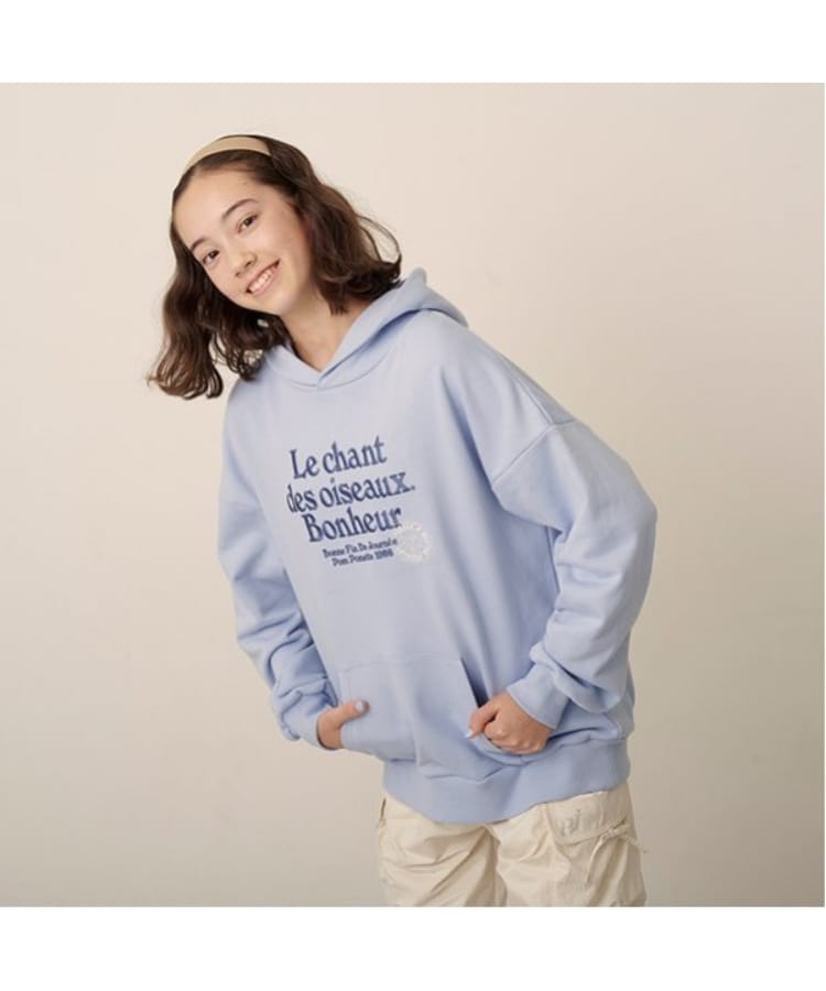ポンポネットジュニア(pom ponette junior)の【GOOD PRICE】クシュっと袖レタリング裏毛パーカ23