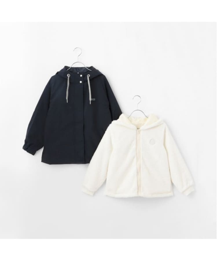 ポンポネットジュニア(pom ponette junior)の【はっ水】フェイクファーライナー3WAYブルゾン4