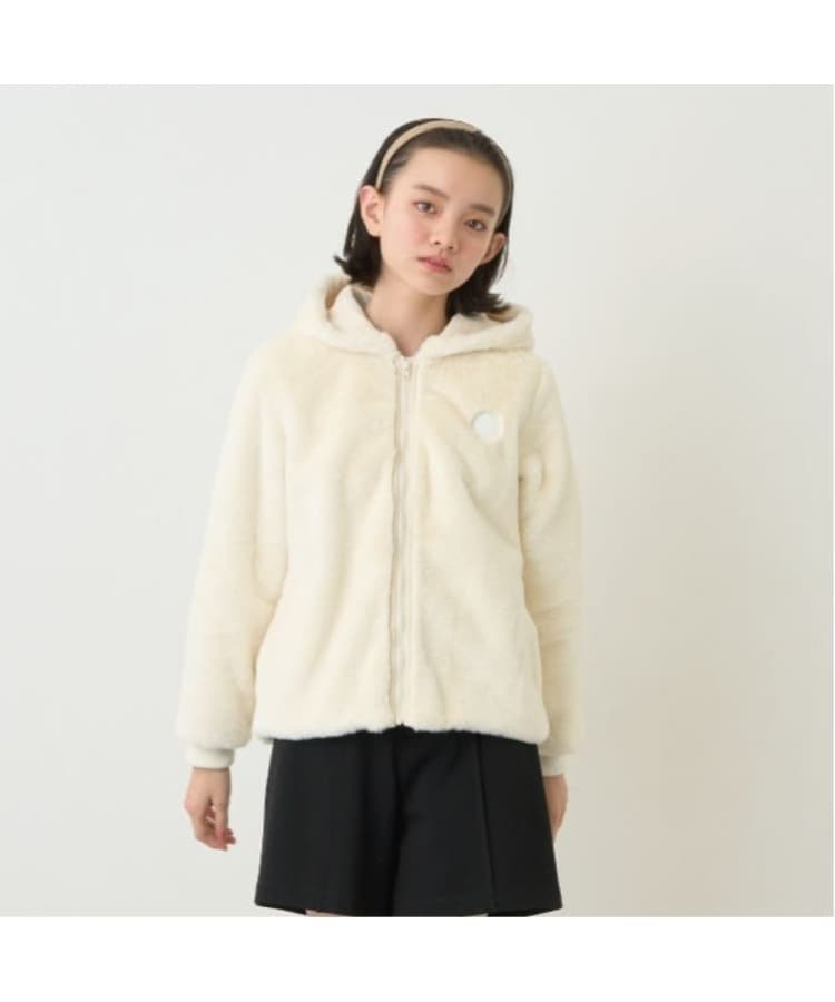 ポンポネットジュニア(pom ponette junior)の【はっ水】フェイクファーライナー3WAYブルゾン19