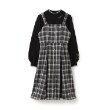 ポンポネットジュニア(pom ponette junior)のニットプルオーバー×キャミワンピセット グレー(012)