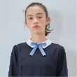 ポンポネットジュニア(pom ponette junior)の*ソリッドリボンブローチ ブルー(091)