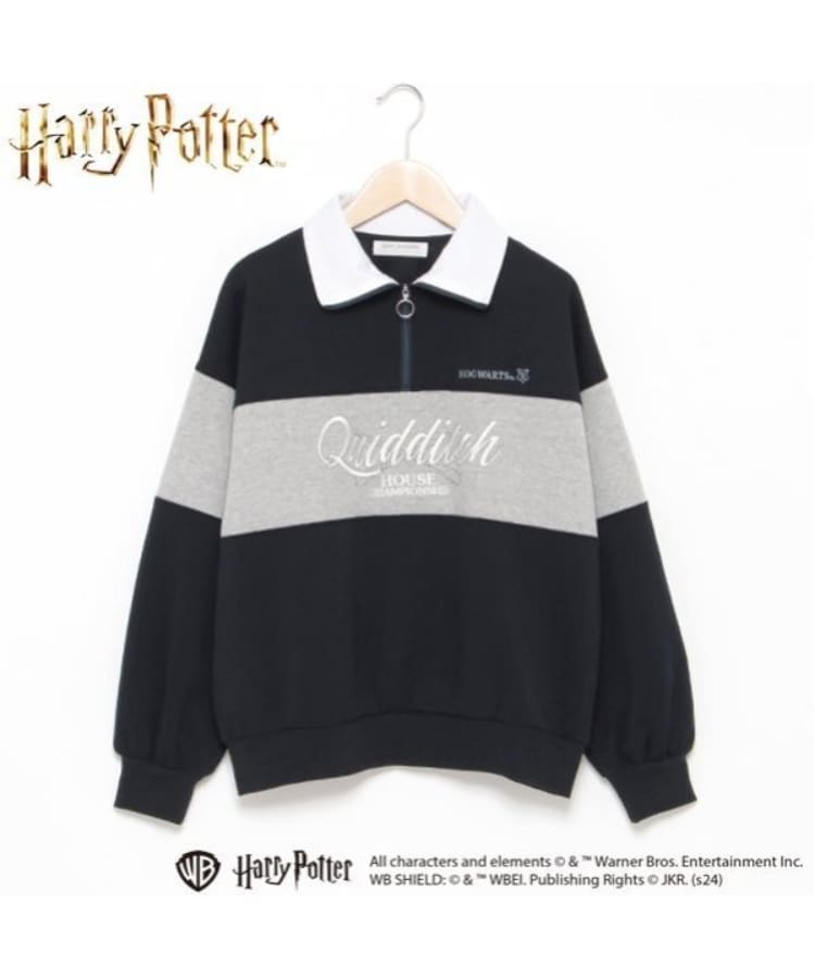 ポンポネットジュニア(pom ponette junior)の【Harry Potter】ハーフジップトップス ネイビー(094)
