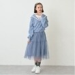 ポンポネットジュニア(pom ponette junior)のセーラーカーディガンチュールワンピースセット ブルー(091)