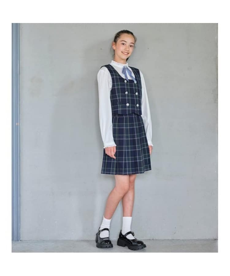 ポンポネットジュニア(pom ponette junior)の*ベスト×プリーツスカパンセットアップ4