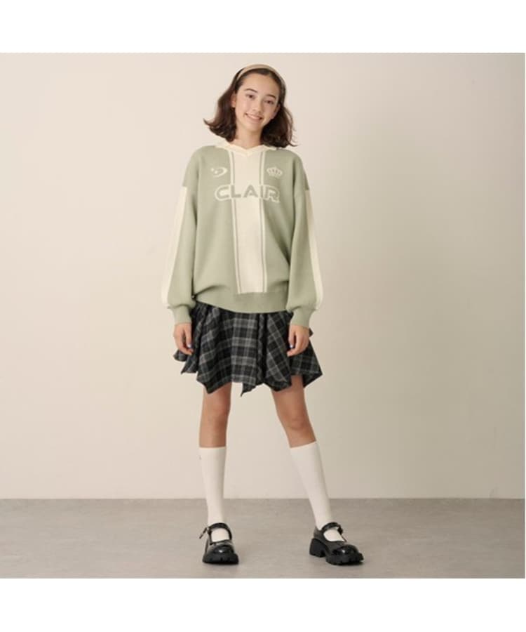 ポンポネットジュニア(pom ponette junior)のイレギュラーヘムスカパン ブラック(219)