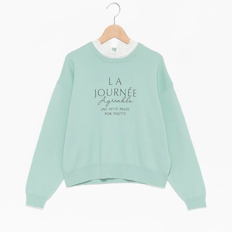 ポンポネットジュニア(pom ponette junior)の【福袋A】フリル衿ニットプルオーバー ニット/セーター