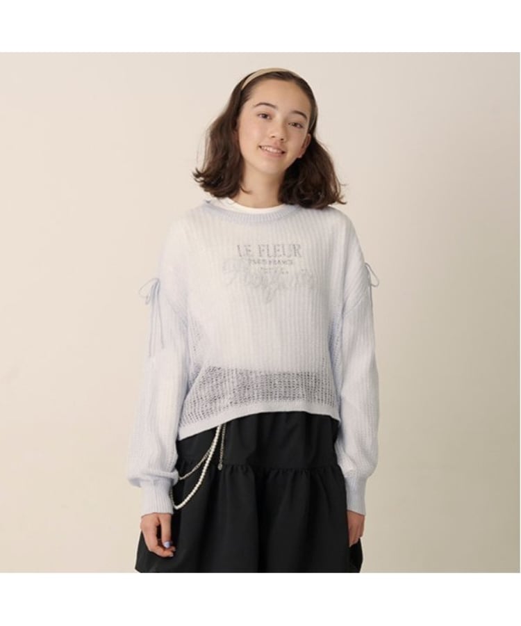 ポンポネットジュニア(pom ponette junior)のメッシュ編みニット＋ロンTセット2