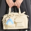 ポンポネットジュニア(pom ponette junior)のロゴチャーム付ｗポケットボストンバッグ アイボリー(104)