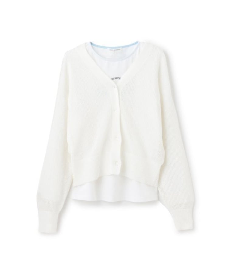 ポンポネットジュニア(pom ponette junior)の【Cuugal掲載】メッシュニットカーディガンロンTセット7