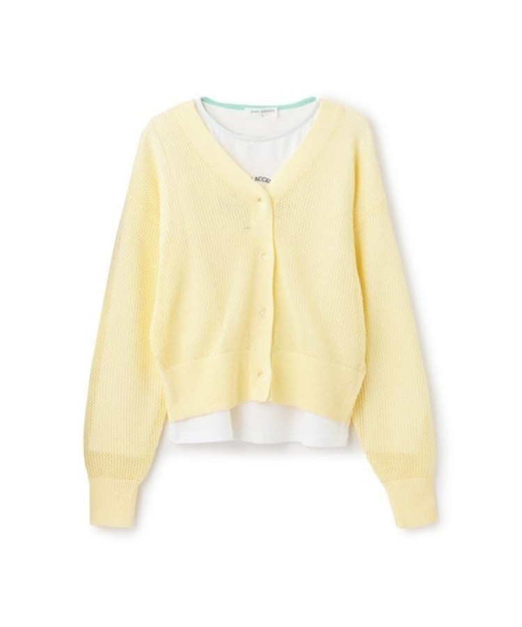 ポンポネットジュニア(pom ponette junior)の【Cuugal掲載】メッシュニットカーディガンロンTセット8