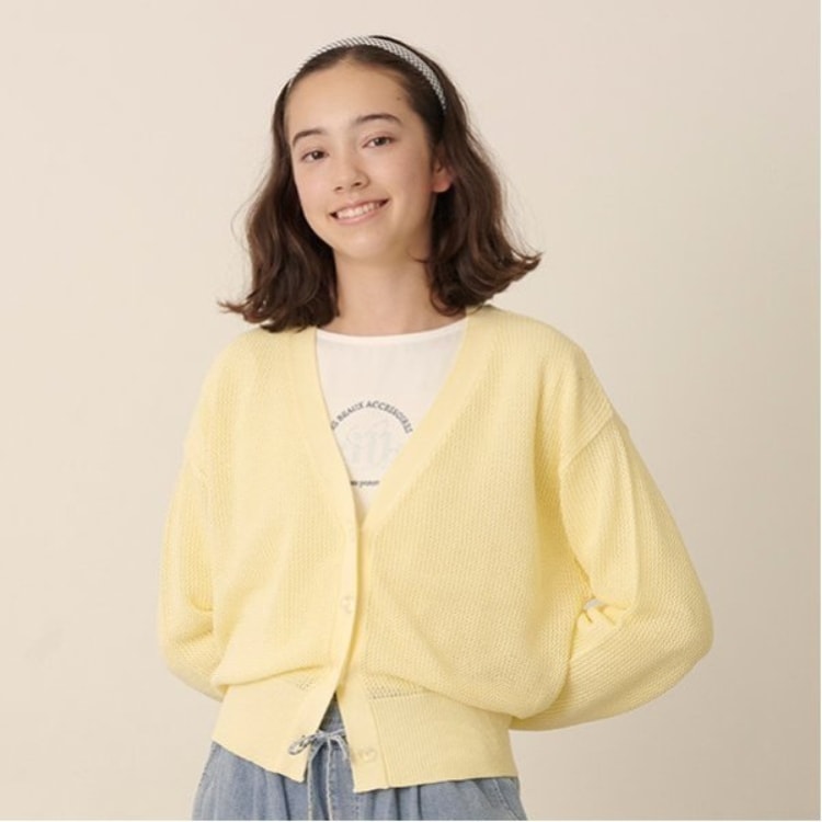 ポンポネットジュニア(pom ponette junior)の【Cuugal掲載】メッシュニットカーディガンロンTセット カーディガン/ボレロ