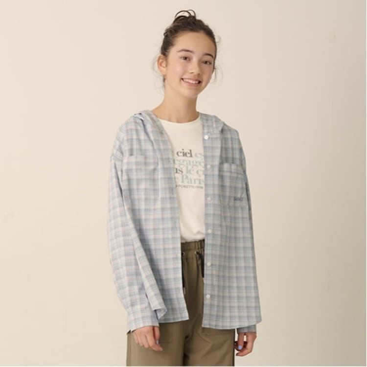 ポンポネットジュニア(pom ponette junior)の長袖シャツパーカ＋ロンTセット シャツ・ブラウス