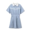 ポンポネットジュニア(pom ponette junior)のハーフZIPカットワンピース ブルー(091)