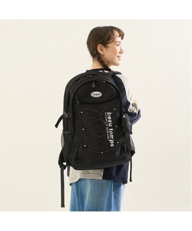 ポンポネットジュニア(pom ponette junior)の＊【Cuugal掲載】33Lコードデザインスクールリュック ブラック(219)