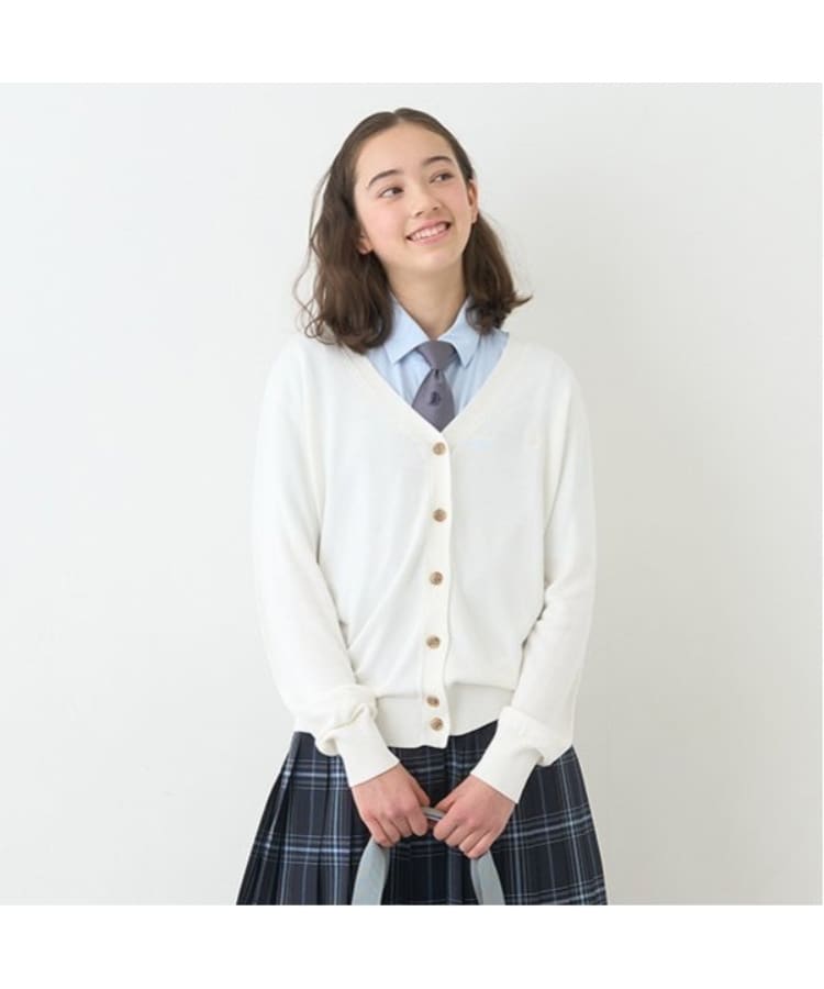 ポンポネットジュニア(pom ponette junior)の*【接触冷感・抗菌防臭】Vネックカーディガン1