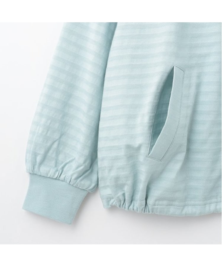ポンポネットジュニア(pom ponette junior)の【UVカット】シアーボーダージップパーカ10
