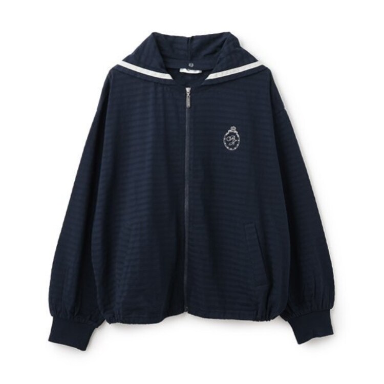 ポンポネットジュニア(pom ponette junior)の【UVカット】シアーボーダージップパーカ Ｔシャツ
