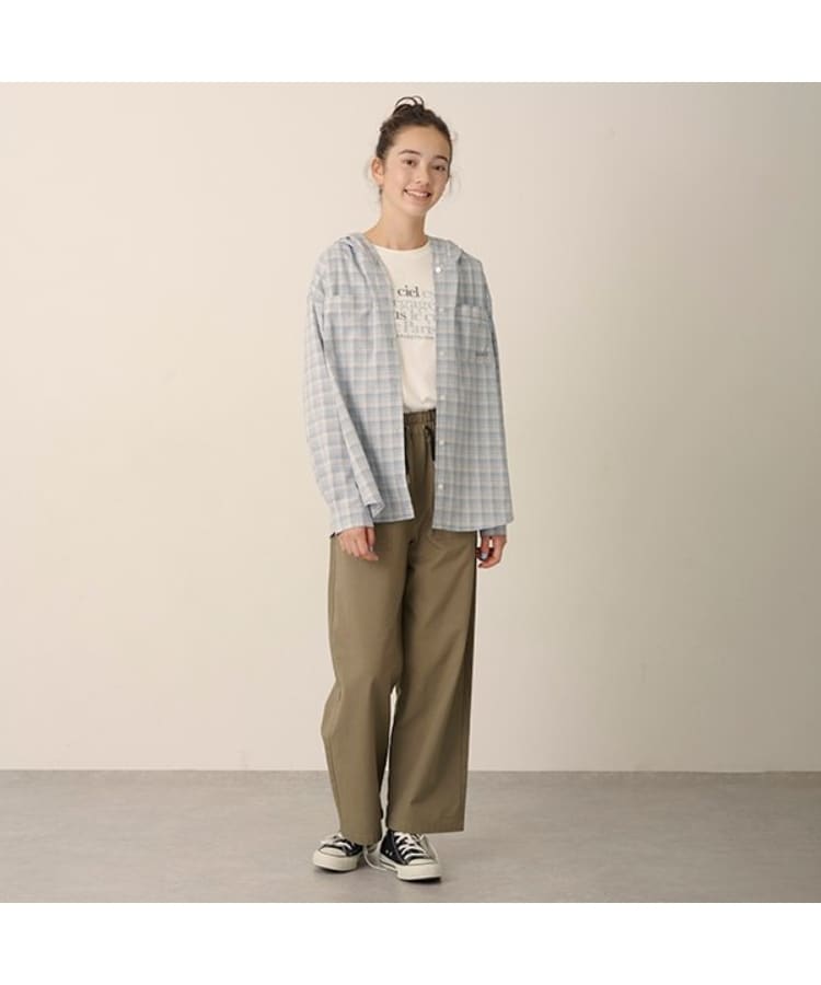 ポンポネットジュニア(pom ponette junior)の【GOOD PRICE】イージーワイドパンツ カーキ(027)
