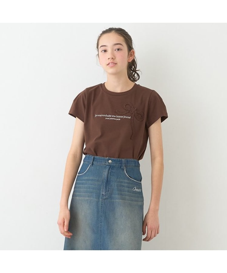 ポンポネットジュニア(pom ponette junior)のギャザーリボンTシャツ5