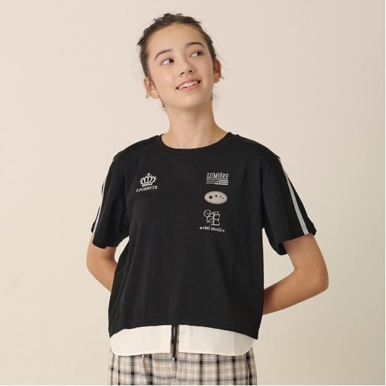 ポンポネットジュニア(pom ponette junior)のヘムシャツレイヤードライクTシャツ Ｔシャツ